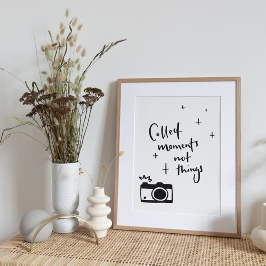 Hunter Paper Co. Collect Moments Not Things A 4 Letterpress Art Print