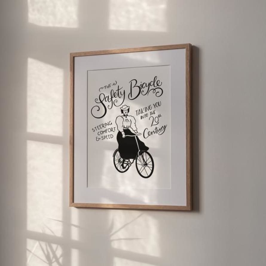 Hunter Paper Co. The Safety Bicycle A 4 Letterpress Art Print