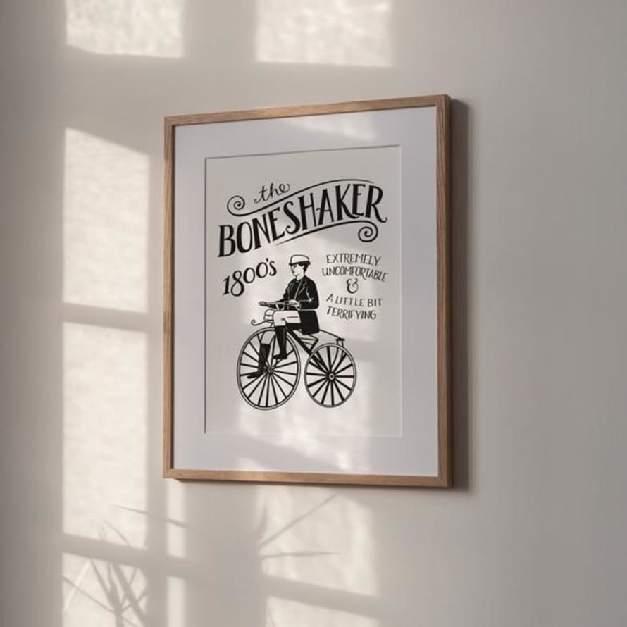 Hunter Paper Co. The Boneshaker A 4 Letterpress Art Print