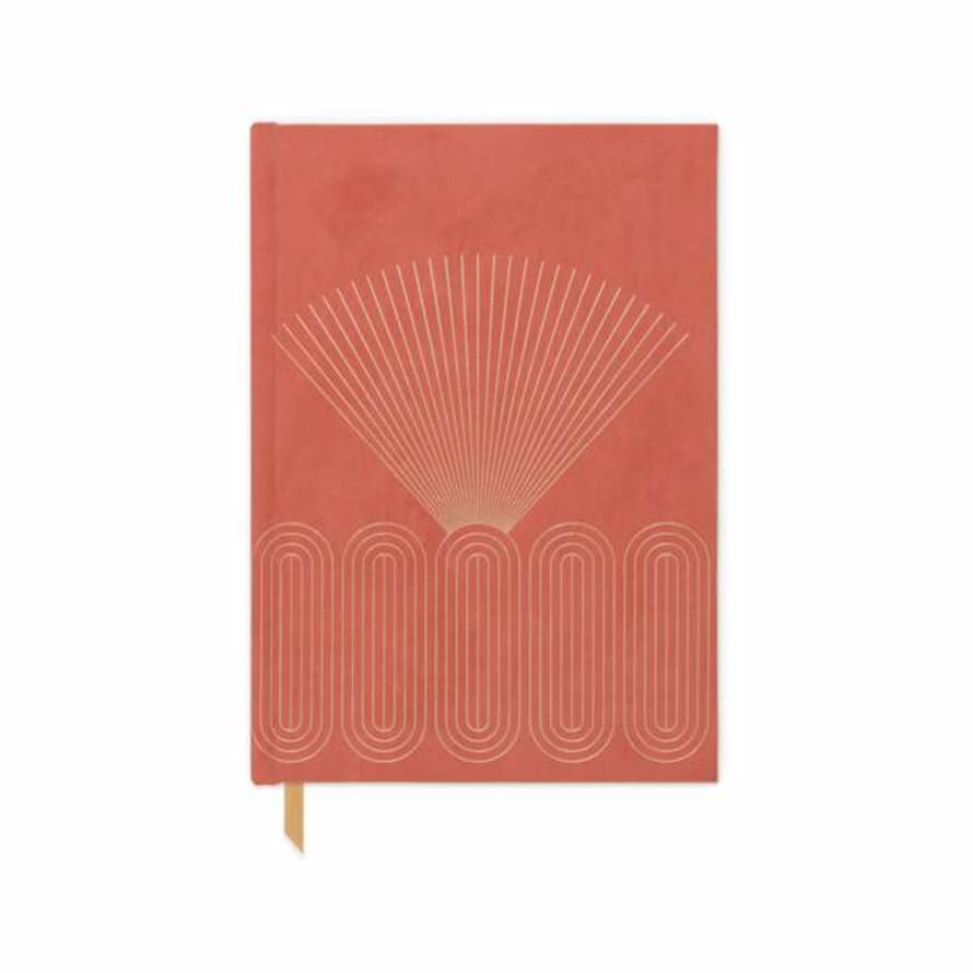 Designworks Ink Radiant Rays Terracotta Book Cloth A 5 Journal