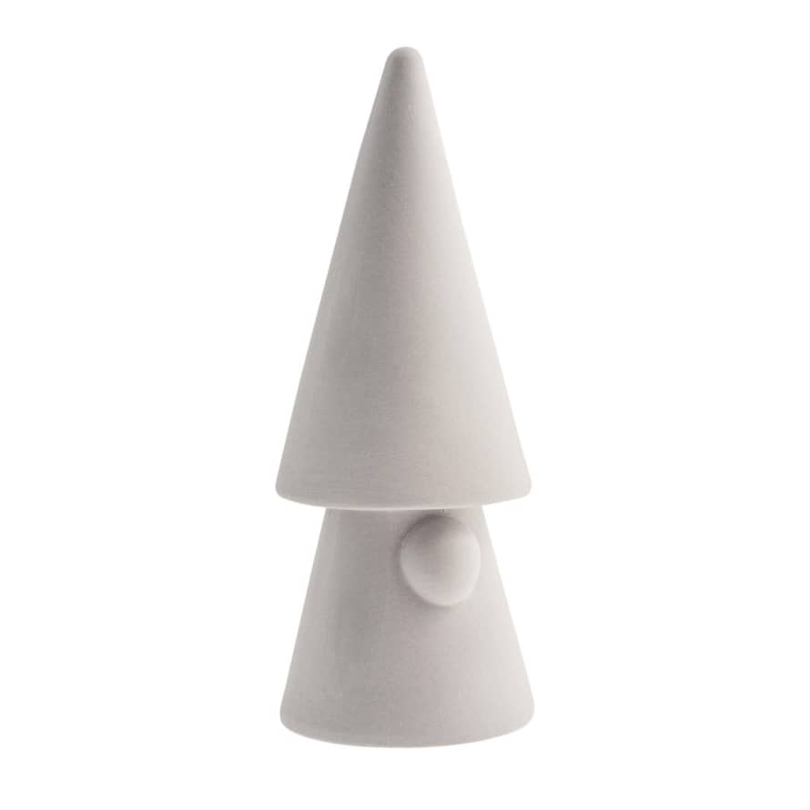 Storefactory Evert - Large Light Grey Ceramic Santa