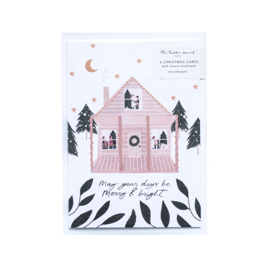 The Hidden Pearl Studio Scandi Christmas Cards - Pack of 6