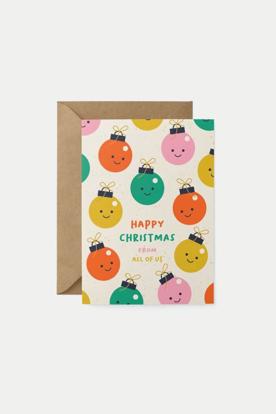 graphic  factory Happy Christmas From All Of Us Card