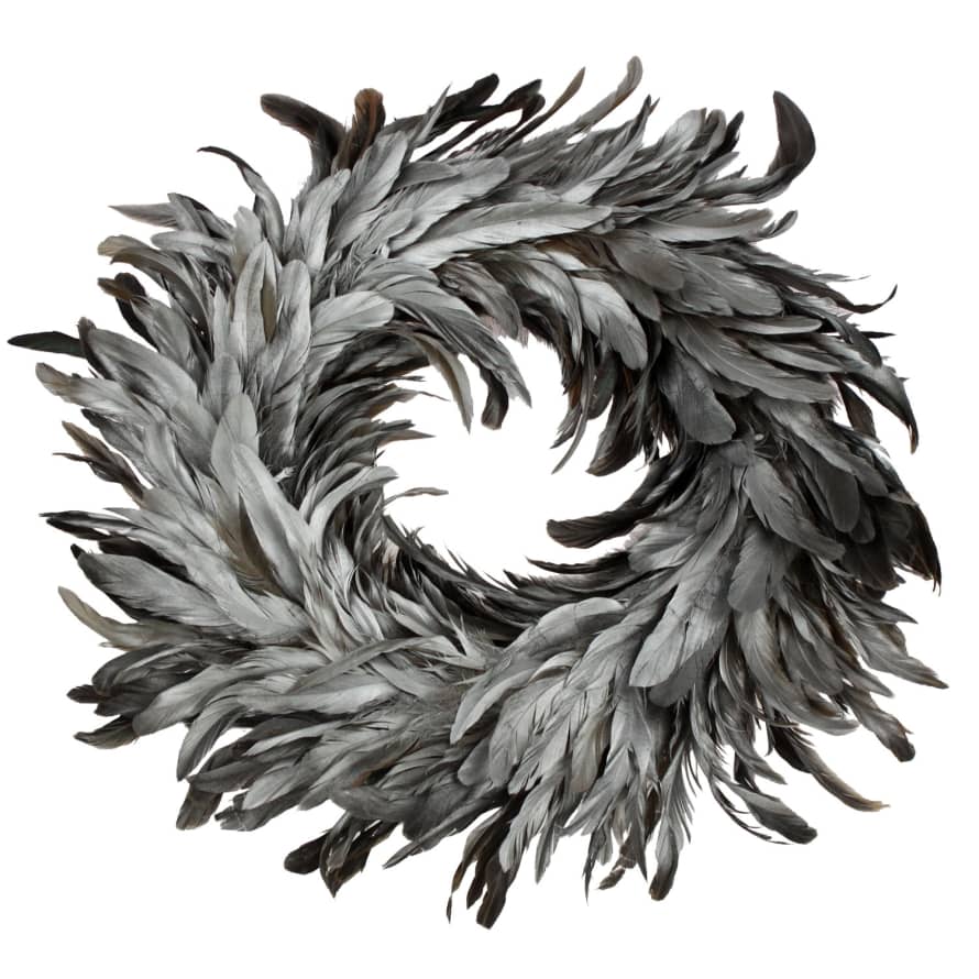Werner Voss Large Silver Feather Wreath