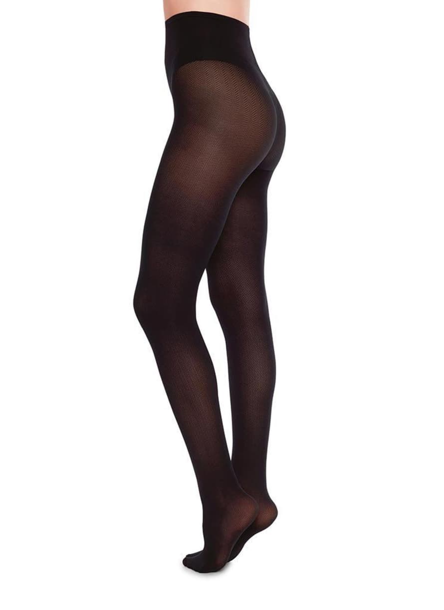Swedish Stockings  Nina Fishbone Tights 40 Black 