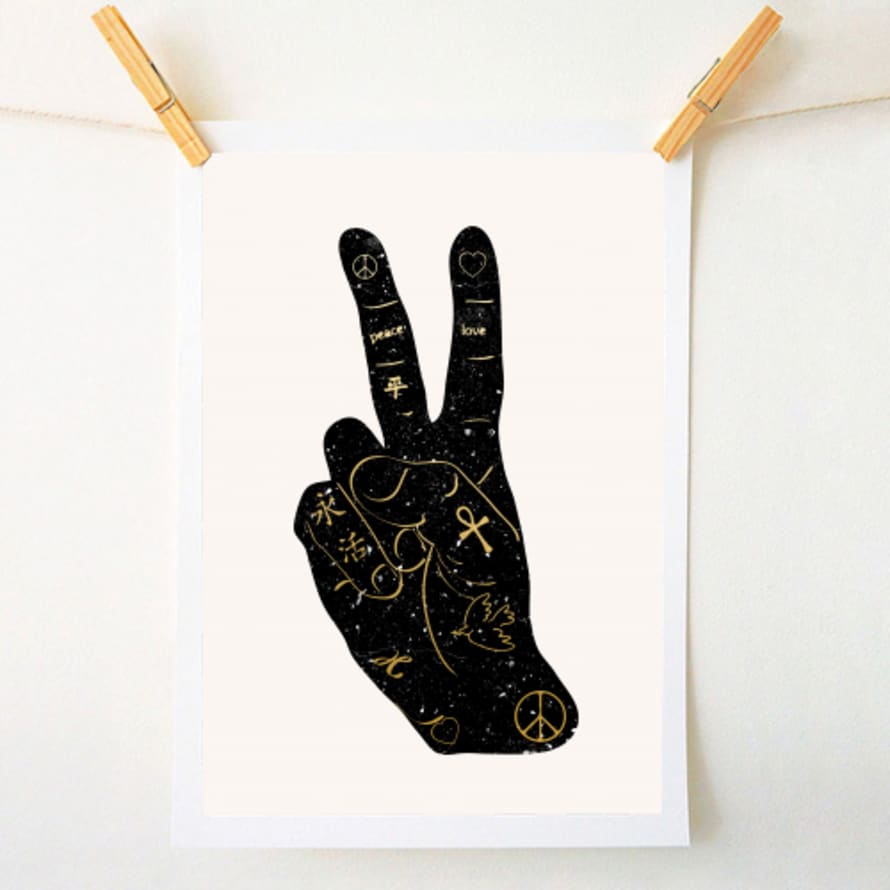 &Quirky Positive Peace Art Print