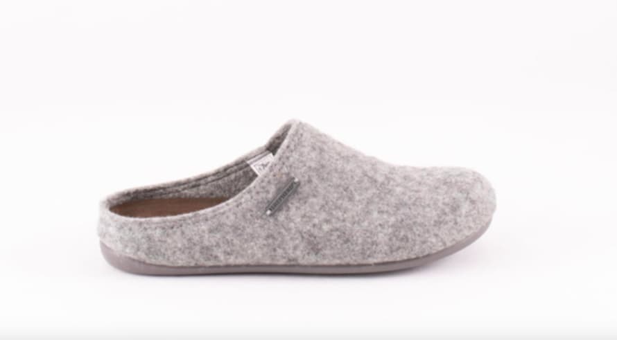 Shepherd of Sweden Wool Slippers - Cilla In Grey Size 37