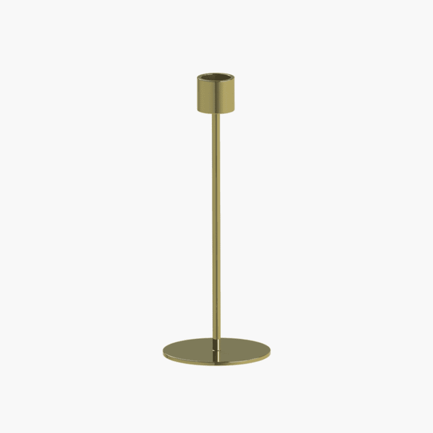 Cooee Design Brass Candlestick - 21 cm