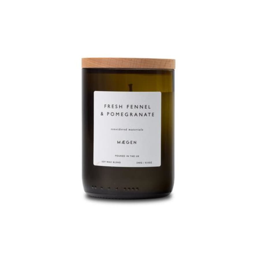 the eclectic lifestyle company Maegen Considered Candle - Fresh Fennel & Pomegrante