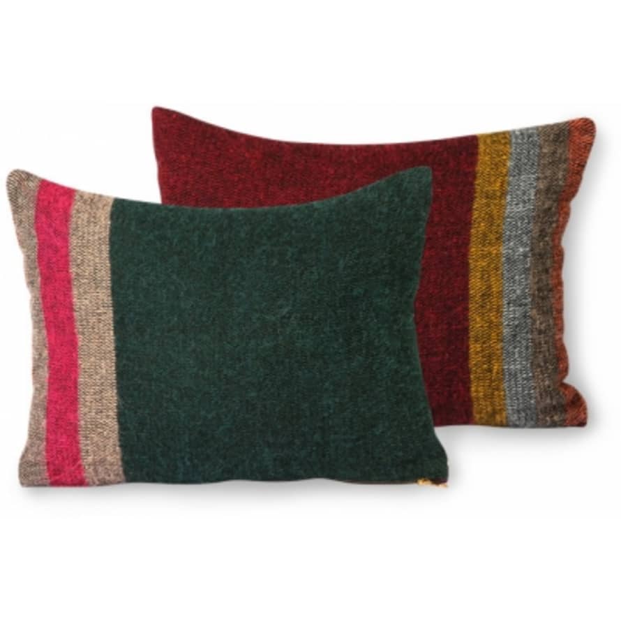 HKliving Fluffy Coussin Multicolore 30x40 cm