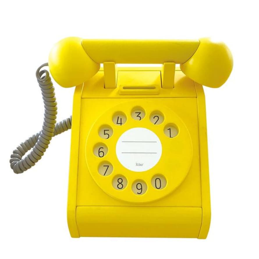 KIKO & GG Wooden Telephone - Yellow