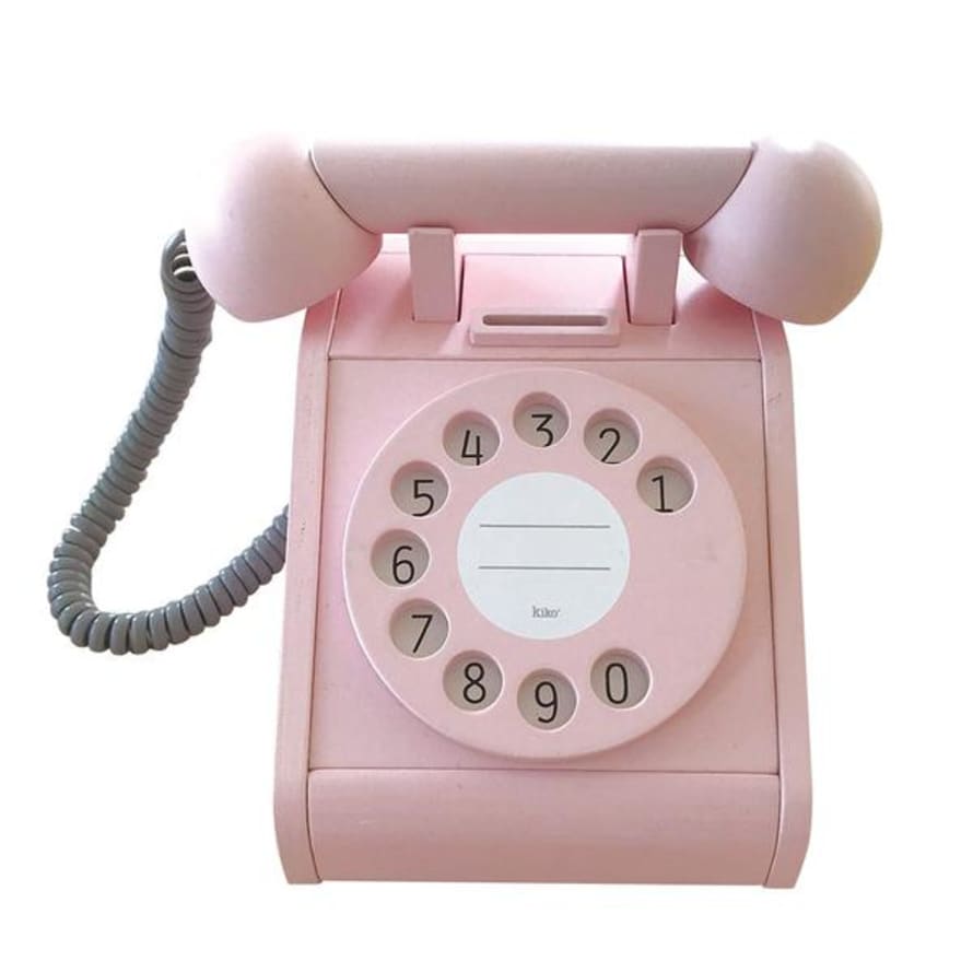 KIKO & GG Wooden Telephone - Pink