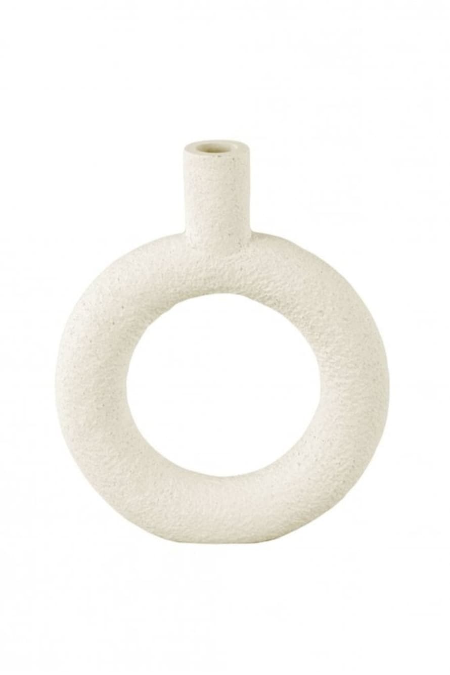 The Home Collection Vase Round Ring - Ivory