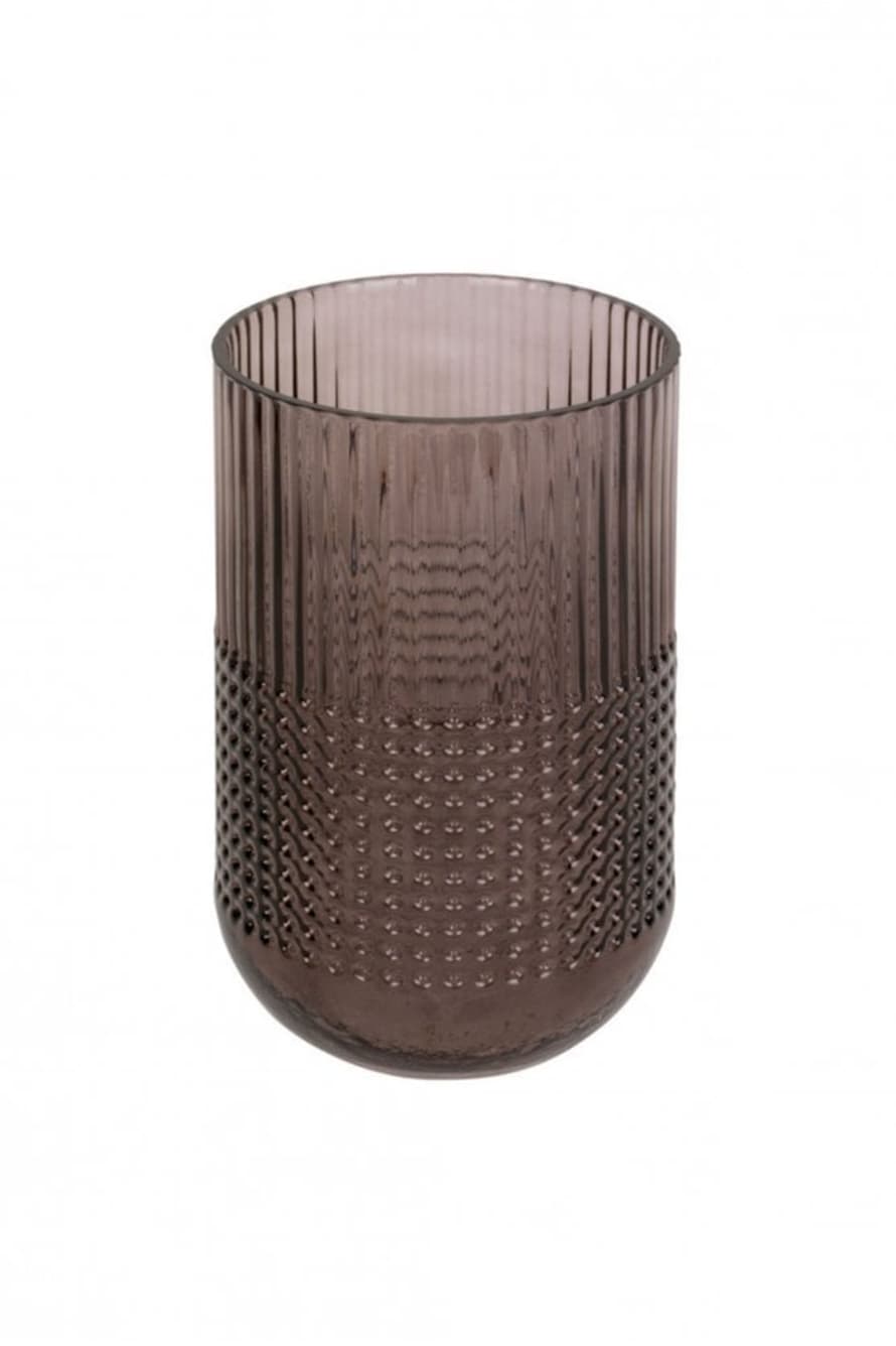 The Home Collection Attract Glass Vase Small - Chocolate Brown