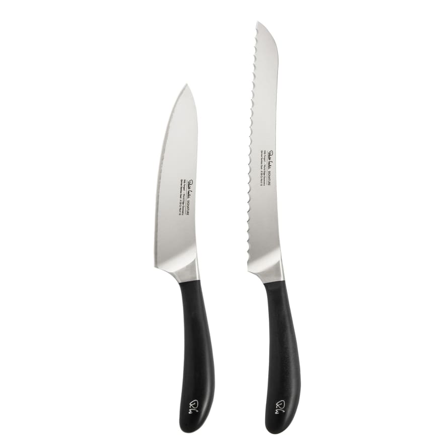 Robert Welch Special Offer 2 Piece Knife Set - Bread & Cooks Knife Signature Essentials Knifes