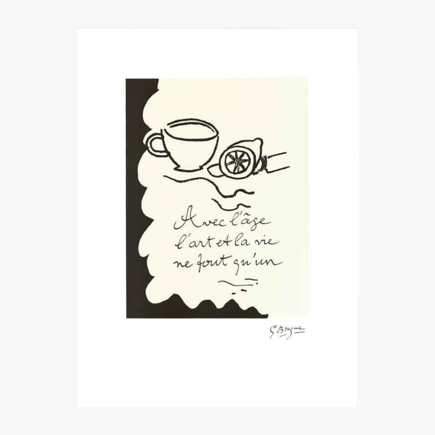 Galerie Maeght Georges Braque 'Avec L'age L'art Et La Vie' Print