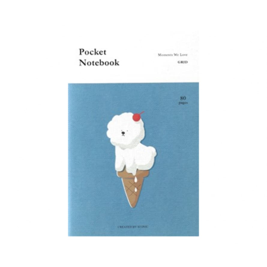 Iconic Pocket A6 Notebook - Grid - Ice Cream