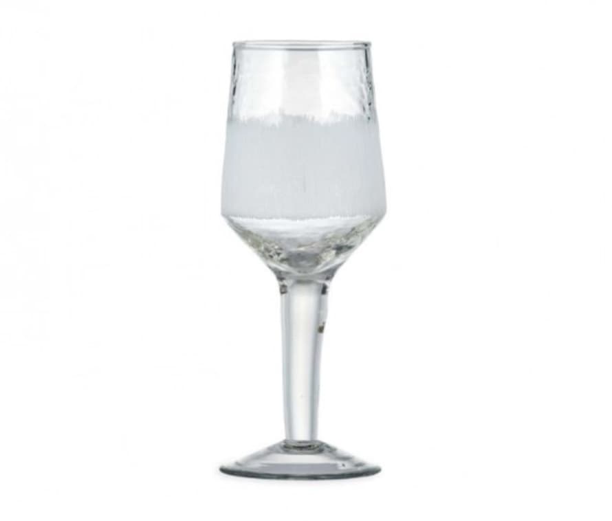 Nkuku Small Clear Anara Etched Wine Glass
