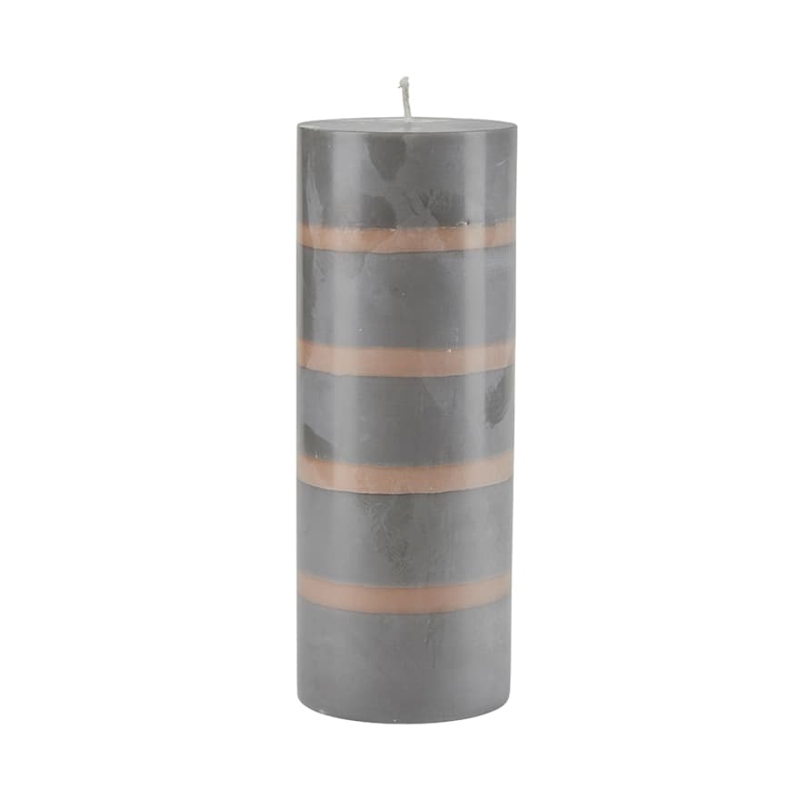 Cozy Living Taupe and Ochre Colour Block Candle