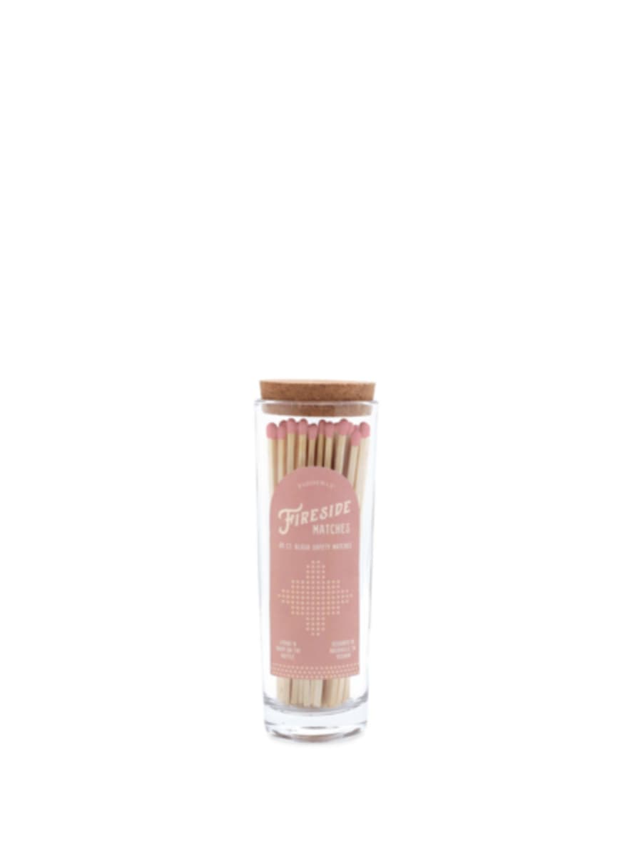 Paddywax Fireside Tall Safety Matches In Blush Pink Tip