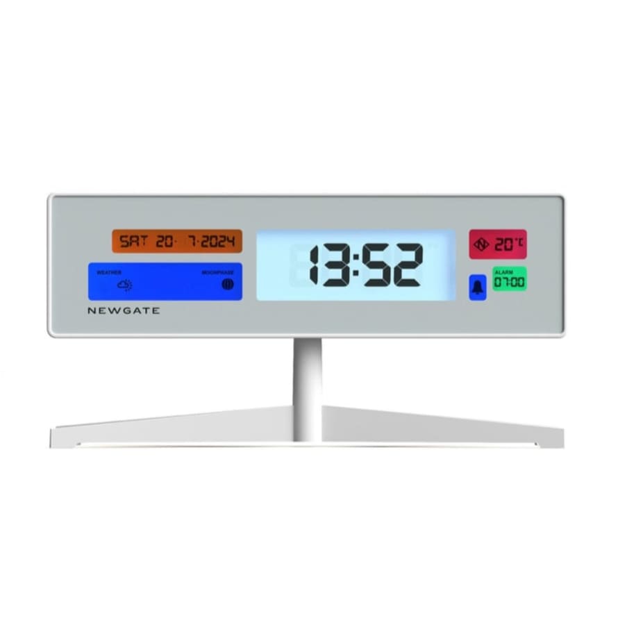 Newgate White Supergenius Digital Alarm Clock