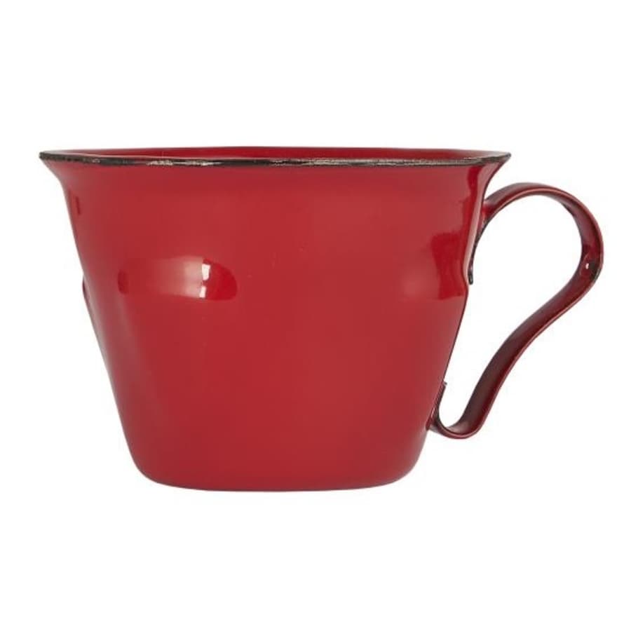 Ib Laursen Vintage Style Red Enamel Mini Espresso Cup/Set2