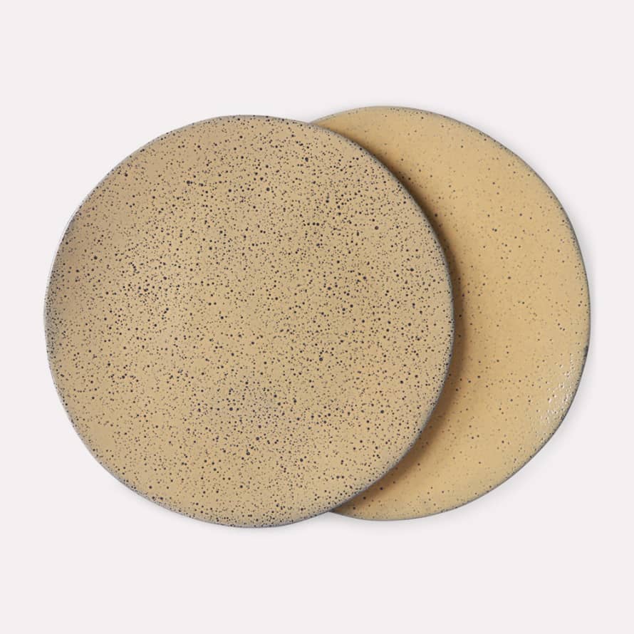 HKliving Gradient Ceramics Dinner Plate Peach Set of 2