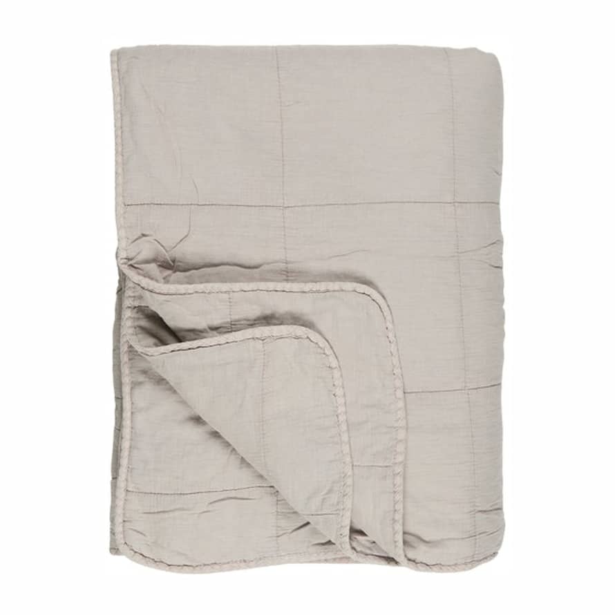 Ib Laursen 130 X 180cm Vintage Ash Grey Cotton Quilt