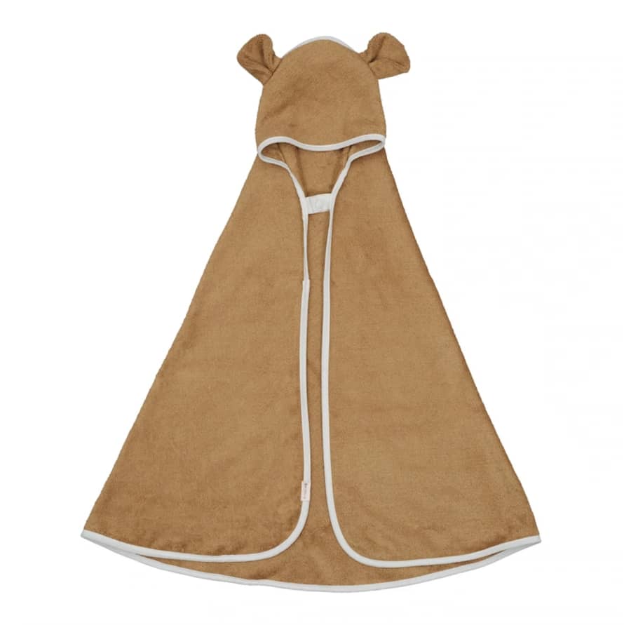 FABELAB Bear Hooded Baby Towel in Ochre (0-3 years)
