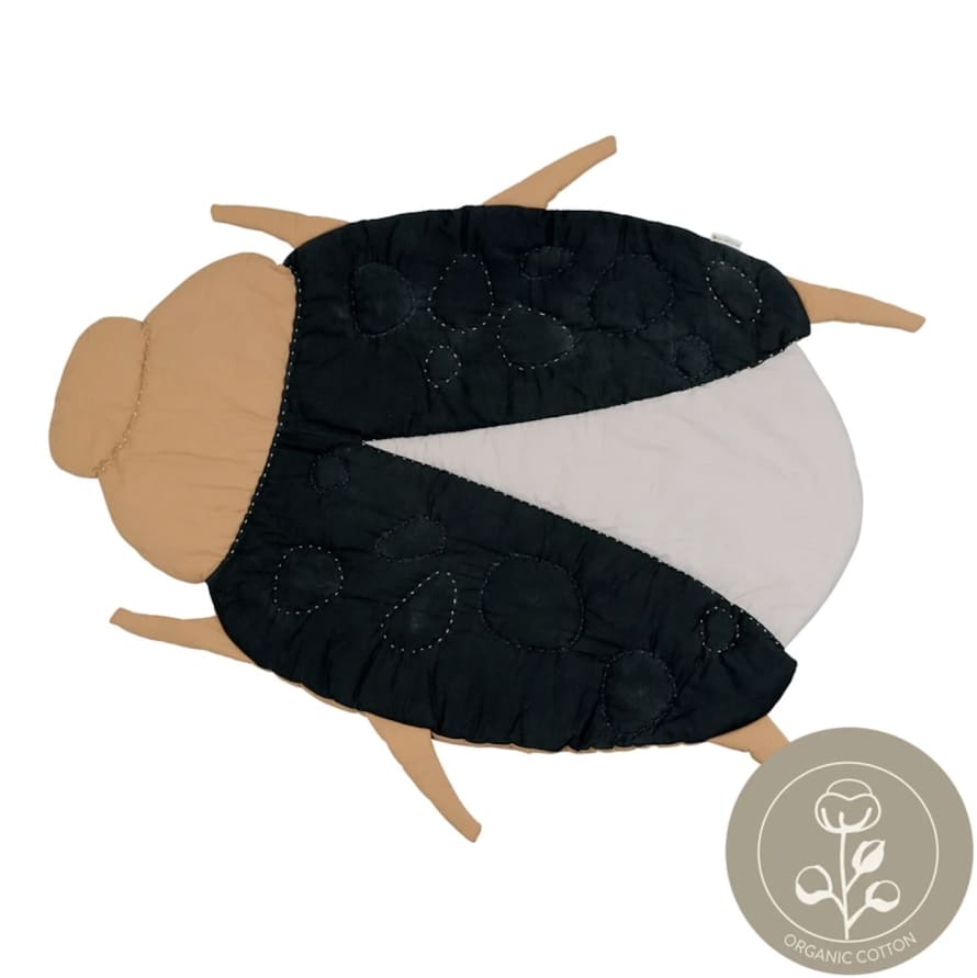FABELAB Organic Cotton Beetle Quilted Blanket/Floor Rug