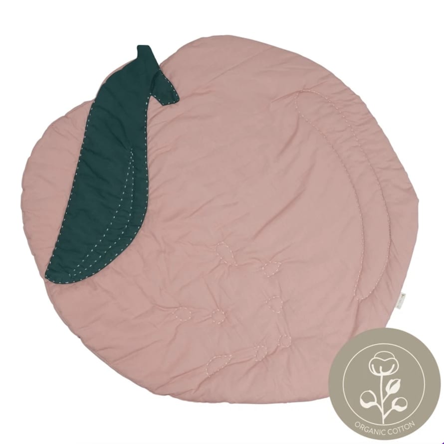 FABELAB Organic Cotton Peach Quilted Blanket/Floor Rug