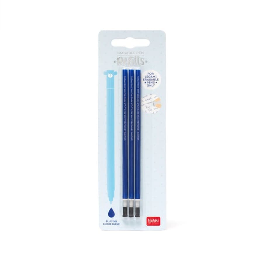 Legami Refill for Legami Erasable Pen - Blue 3pk