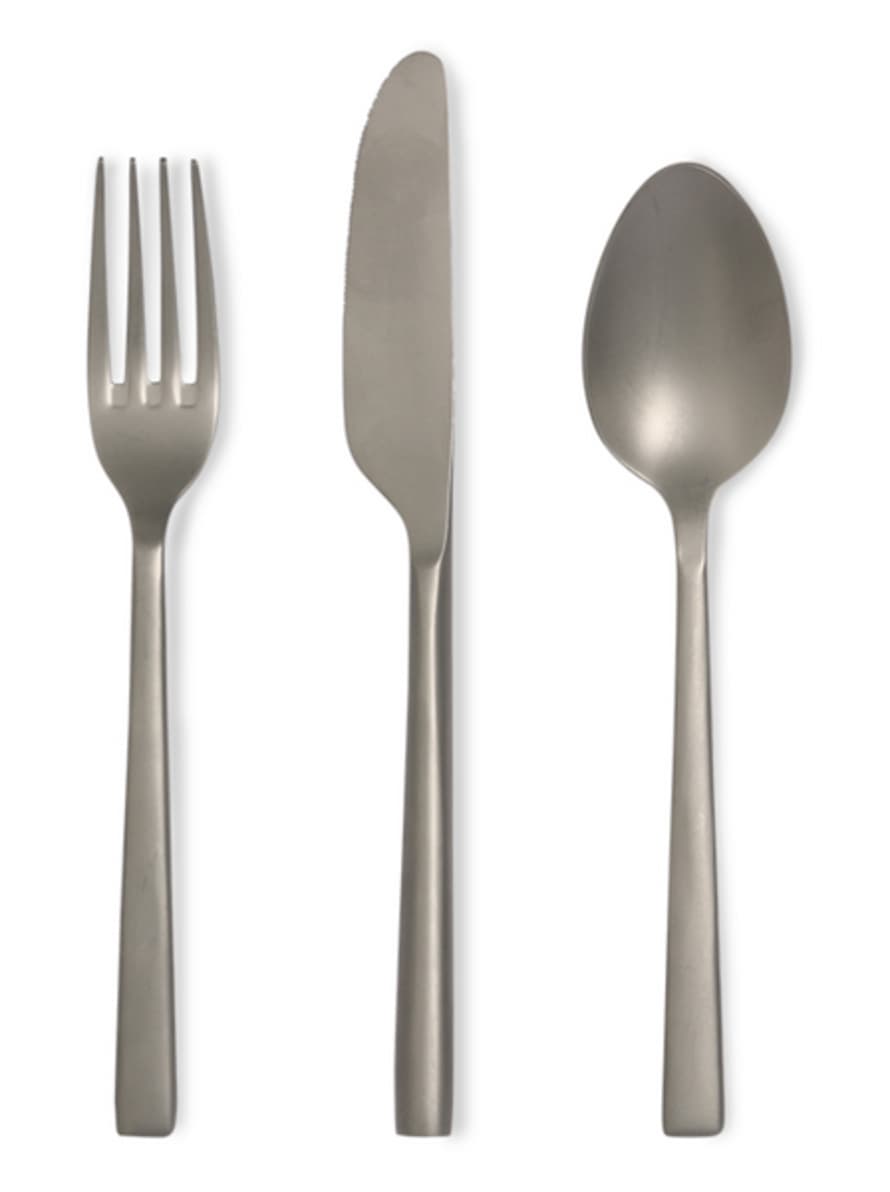 HK Living Frosted Metal Cutlery