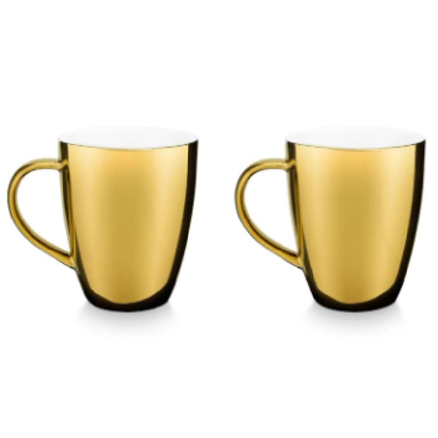 Vtwonen 400ml Mug Gold - Set of 2