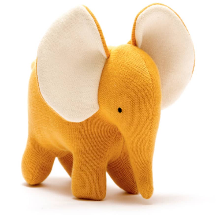 Best Years Large Mustard Elephant Toy
