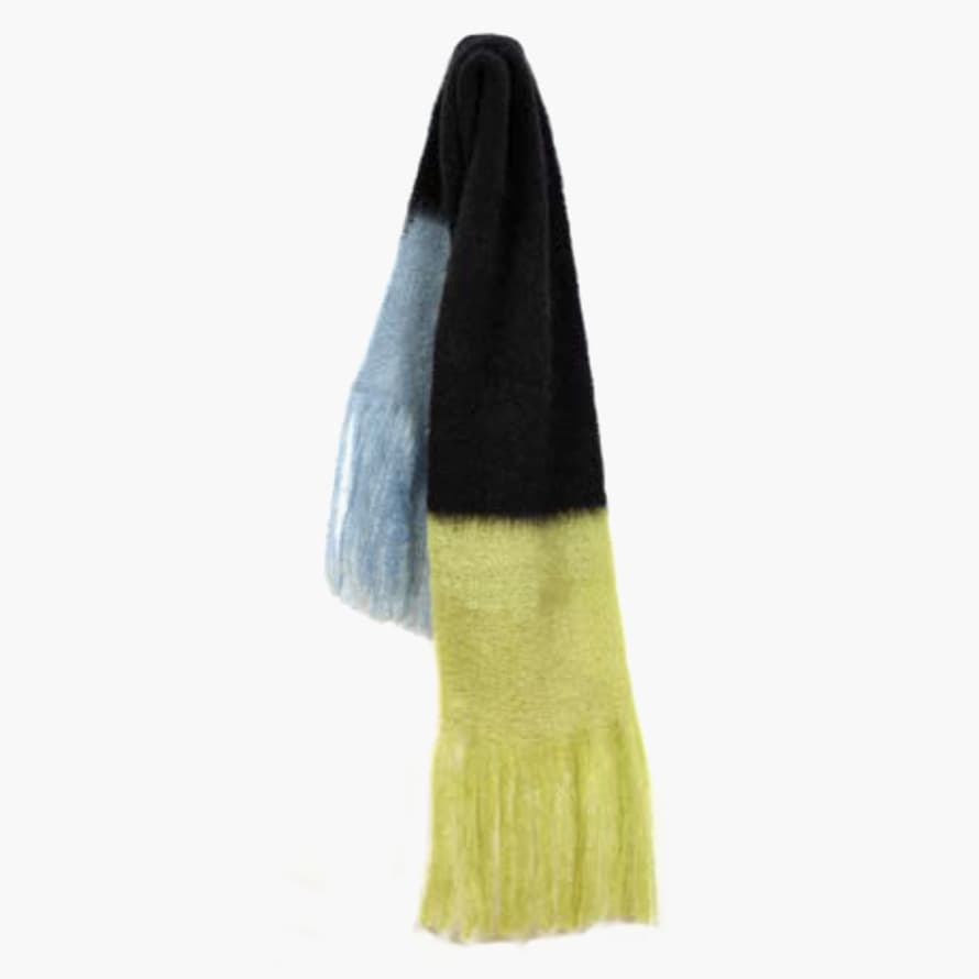 Mantas Ezcaray Color Block No 6B Mohair and Wool-Blend Scarf 
