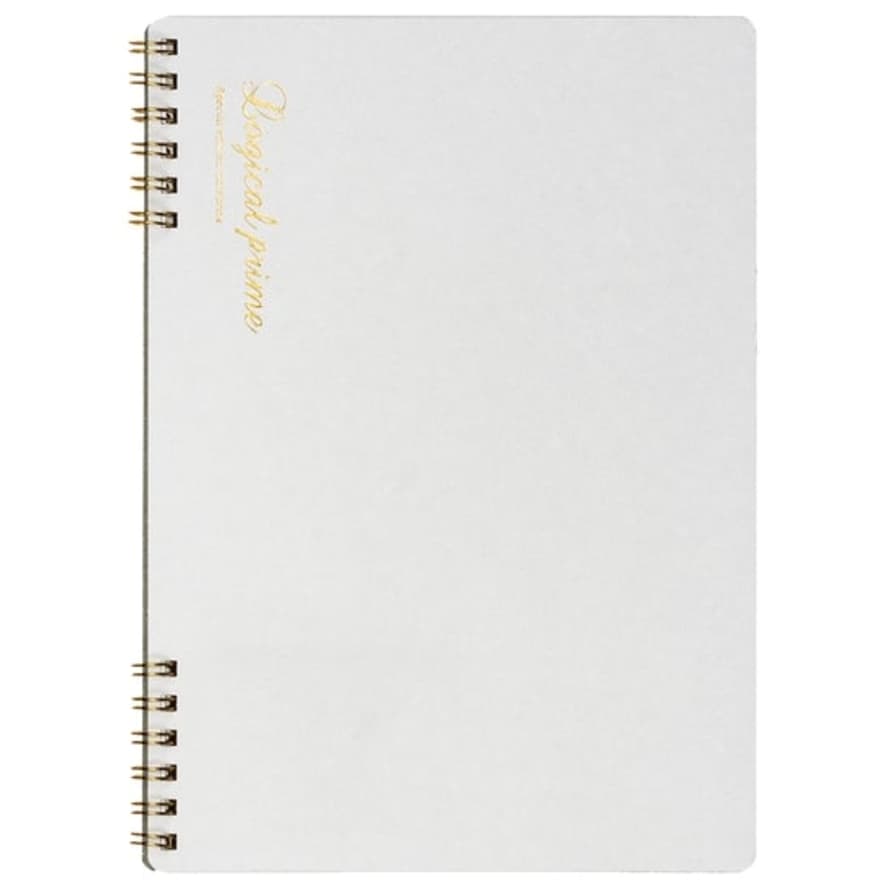 Nakabayashi White Logical Prime Ringbound Notebook A5 Plain