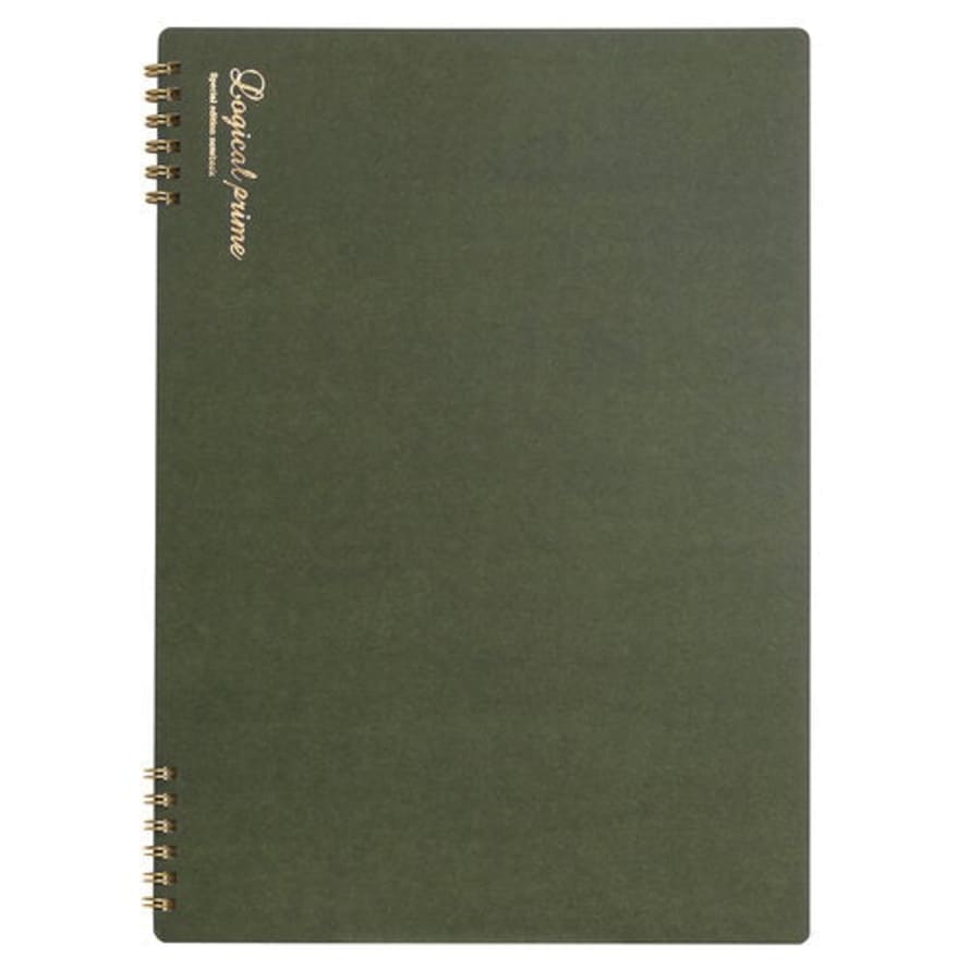 Nakabayashi Green Logical Prime Ringbound Notebook A4 Ruled