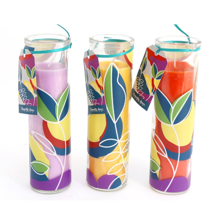 Temerity Jones Sunburst Tall Candle Pot : Lilac, Yellow or Red
