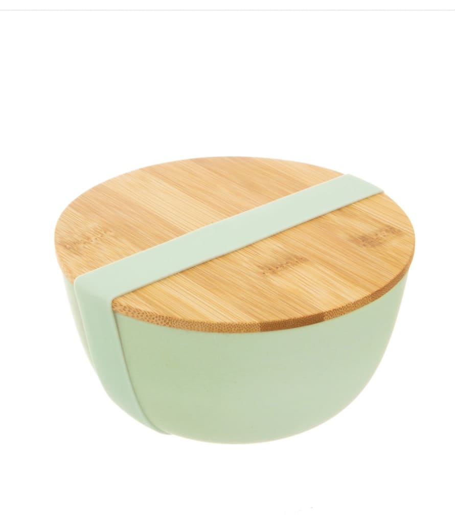 Sass & Belle  Mint Green Bamboo Bowl With Lid