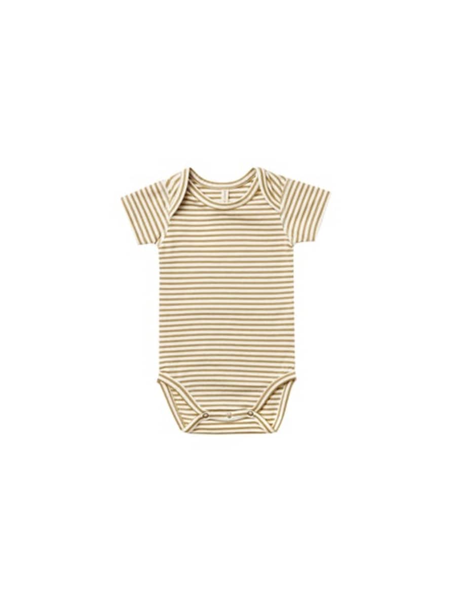 Quincy Mae Short Sleeve Onepiece Gold Stripe
