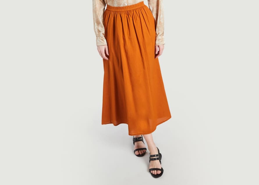 Hartford Midi Skirt In Cotton Voile Jovana