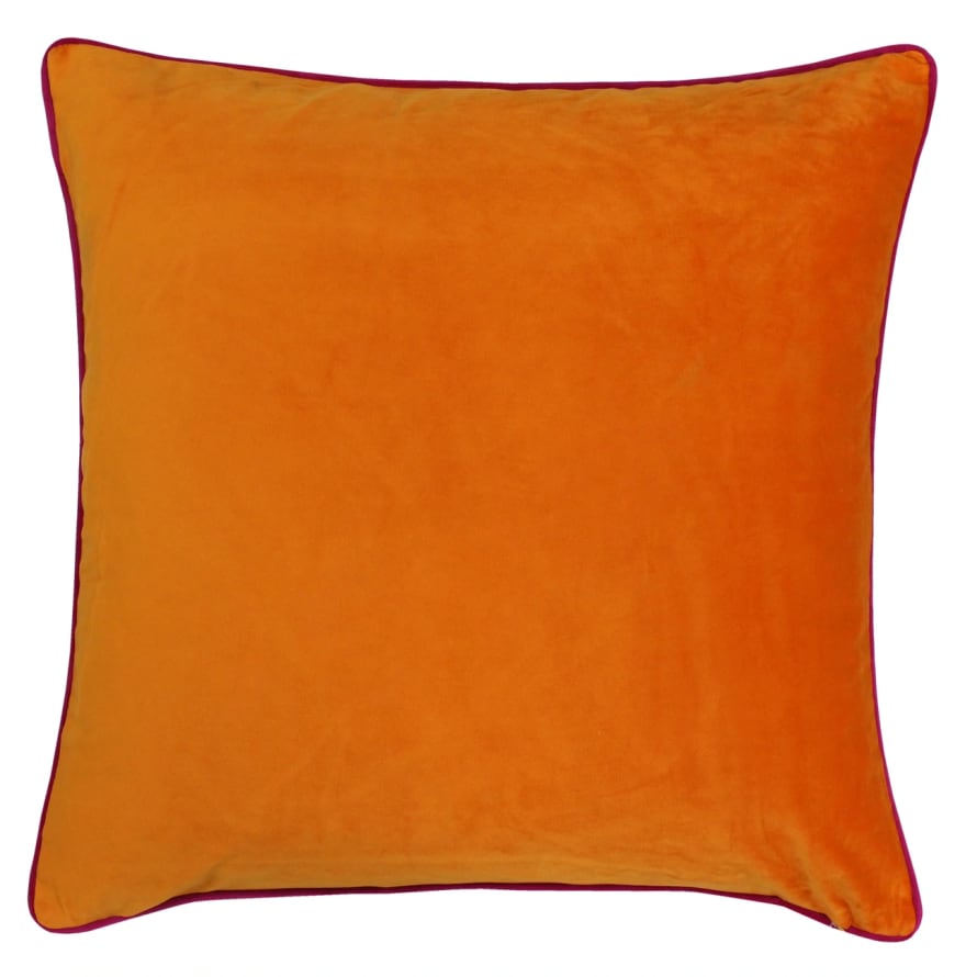Victoria & Co. Orange Cushion With Pink Piping 55x55cm