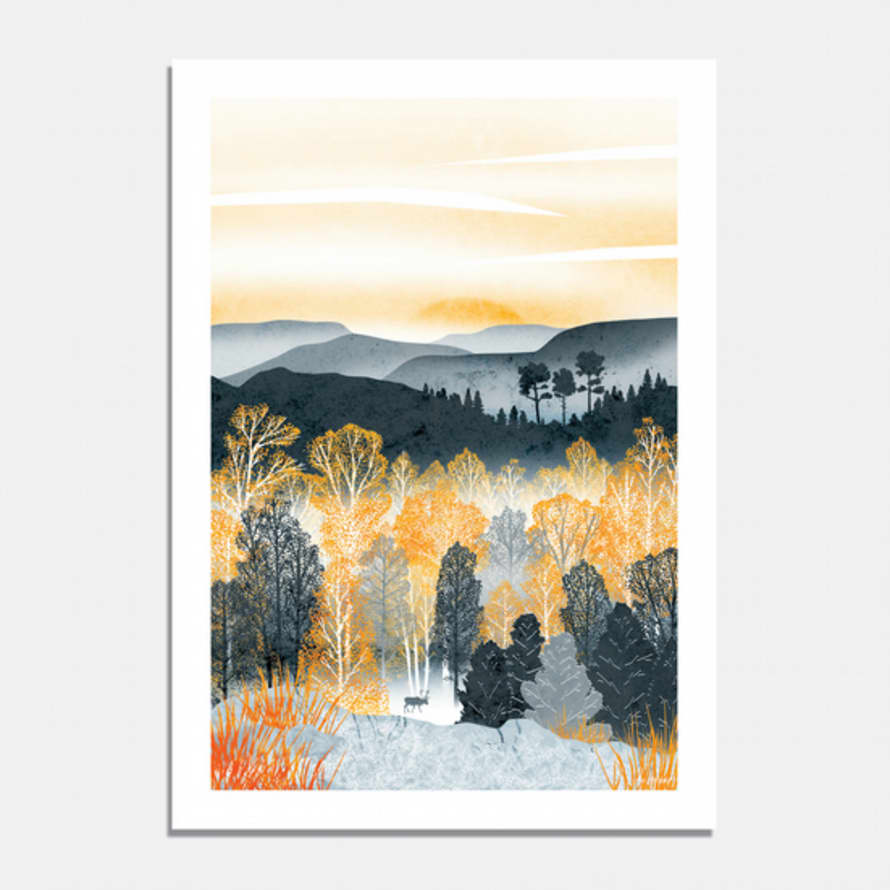 Ruth Thorp Studio Golden Forest Art Print A4