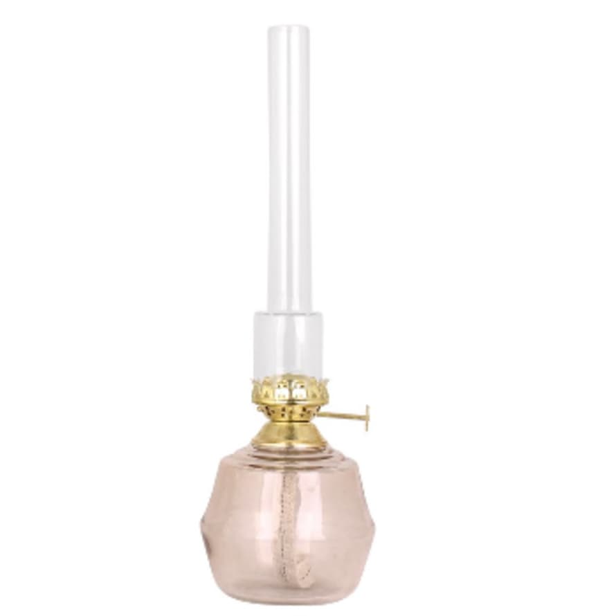 Strömshaga Kerosene Lamp Majken Pink/Brass Medium