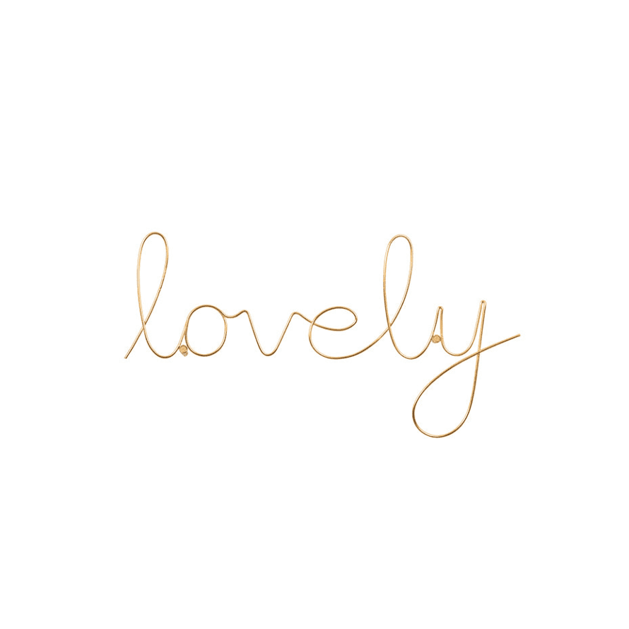 Bombay Duck Lovely Wire Word Gold