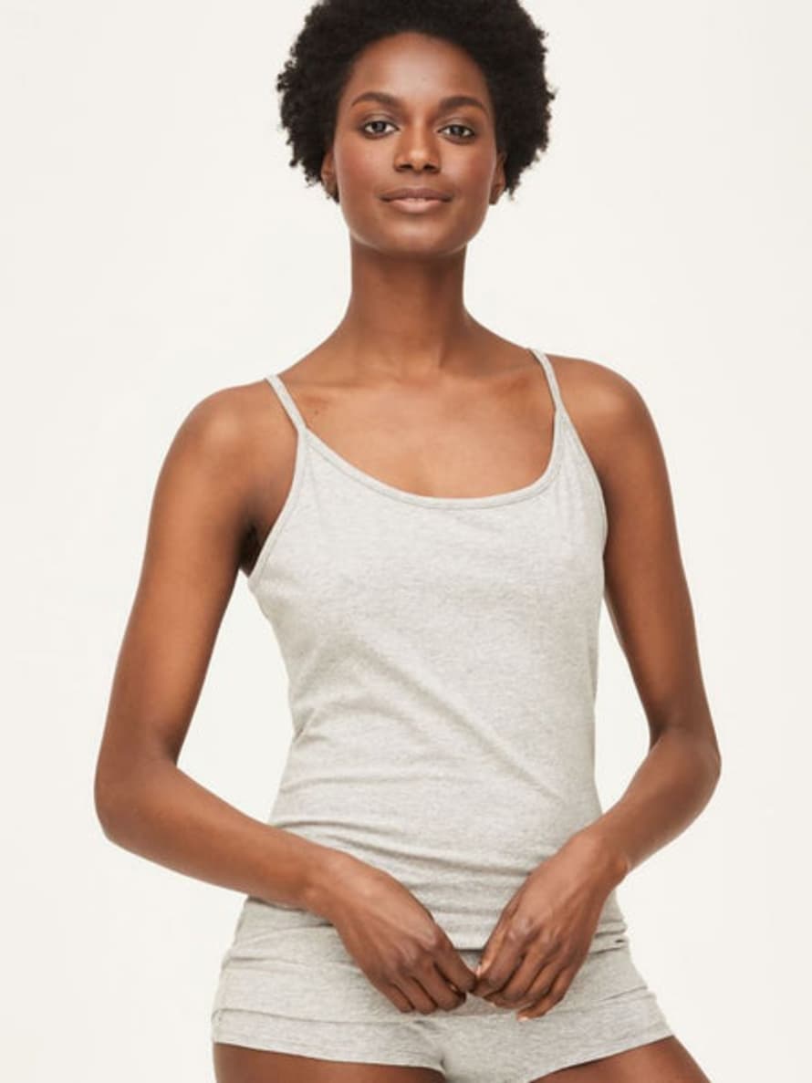 Thought Gots Organic Cotton Jersey Cami - Grey Marle