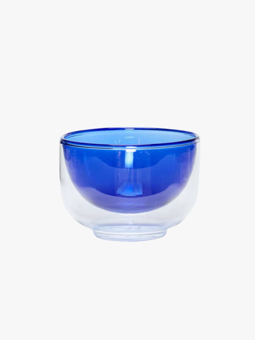 Hubsch Kiosk Glass Bowl - Blue