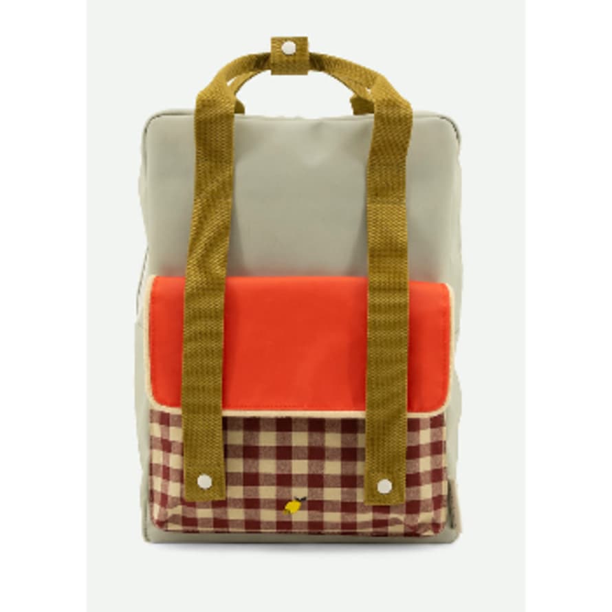 Sticky Lemon Backpack Large | Gingham | Pool Green + Apple Red + Leaf Green