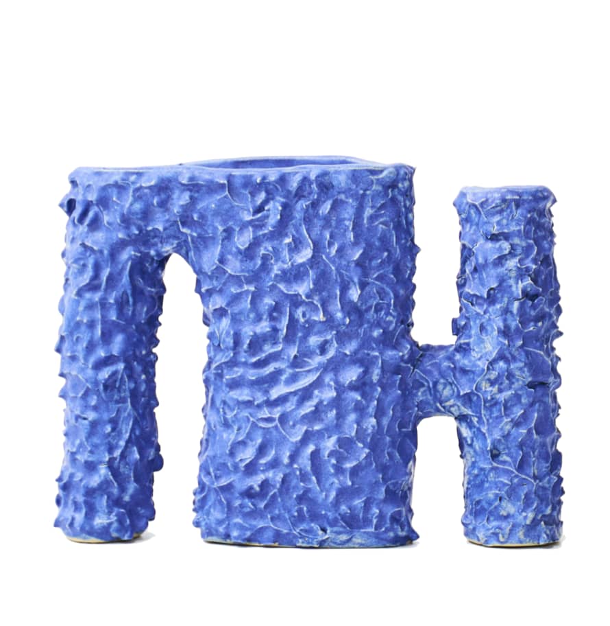 Siup Studio Handmade Blue Ceramic Vase | Furry Doggo
